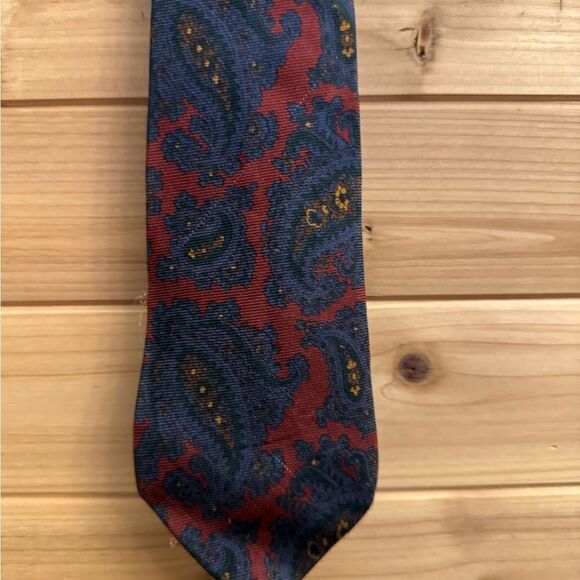 Polo Ralph Lauren Handmade In Italy Silk Paisley Print Tie - Picture 2 of 8